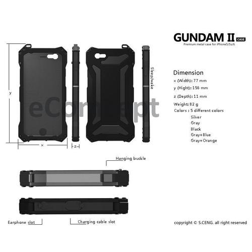 Foto Produk Alumunium+Silicon case (bonus anti gores tempered glass) for iPhone 6 dari Elenna-Store