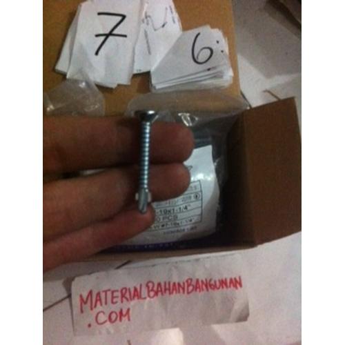 Foto Produk skrup sekrup GRC dgn penyapu debu 1 1/4 inch diameter kpala 0,7 cm dari Toko Citra Bangunan