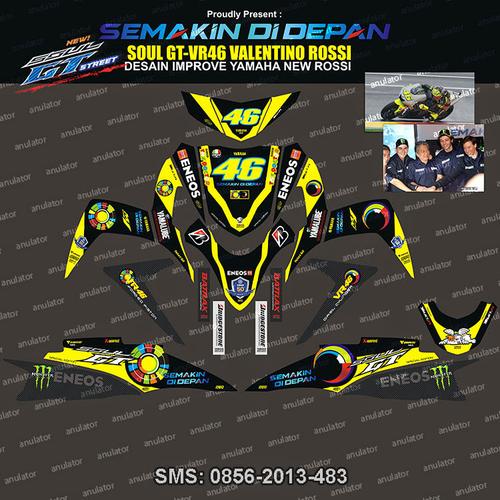 Jual Stiker Striping Yamaha Mio SOul-GT-new-rossi-hitam-kuning Spec B