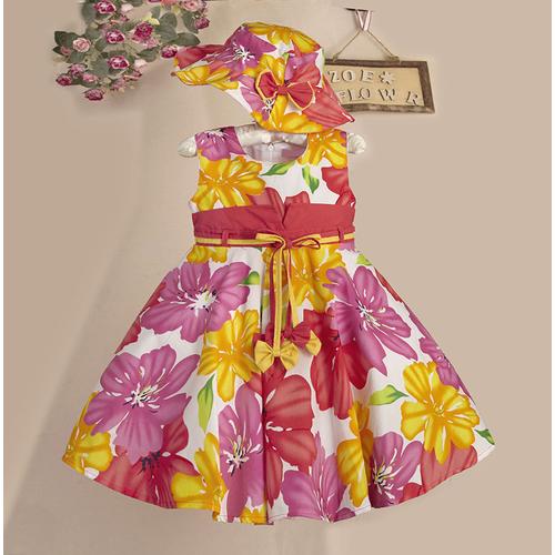 Jual Zoe Fancy Flower Dress + Hat 