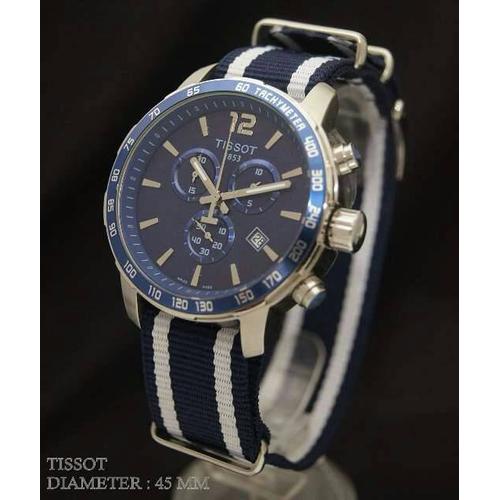 Foto Produk JAM TANGAN PRIA TISSOT 1853 KANVAS SILVER BIRU *KW* dari waw03