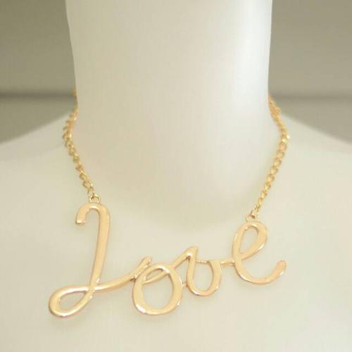 Jual kalung tulisan love golden - Kota 