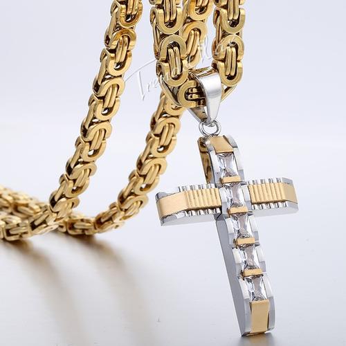 Gambar kalung salib Gold Railed Cross dari KLIKHADIAH Jakarta Utara Tokopedia