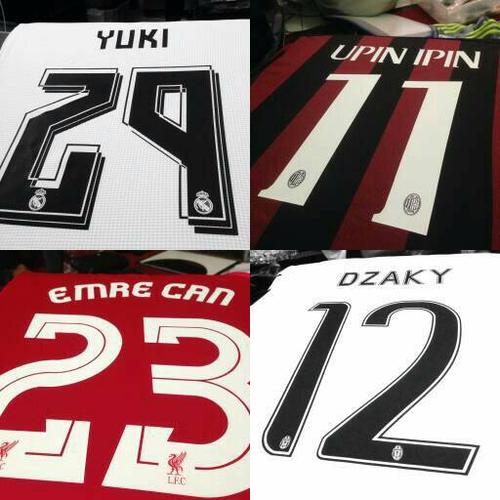 Foto Produk Pasang Nama / Custom Name Jersey Anda dari PLANET-JERSEY