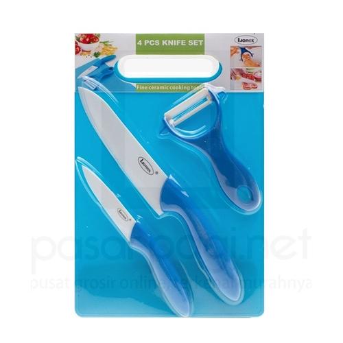 Foto Produk Lionex - Knife Set Ceramic - Biru biru dari pasarpagi.net