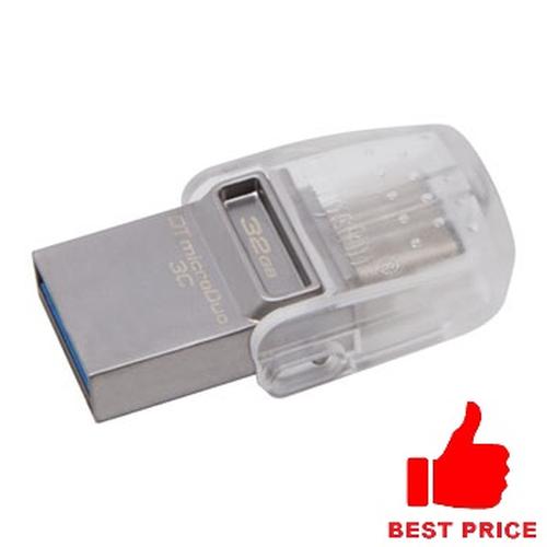 Foto Produk Kingston DataTraveler microDuo 3C USB Type-C & USB 3.1 - 32GB - Silver dari ogahrepot