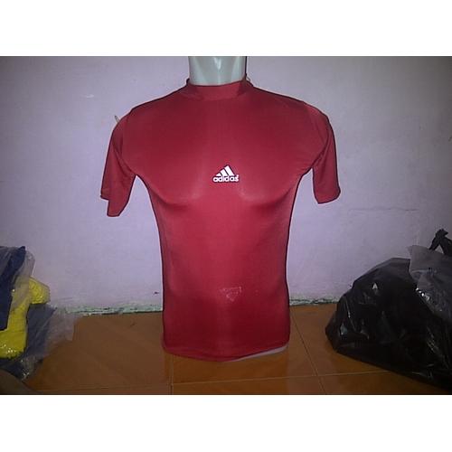 Foto Produk Baselayer Lengan Pendek / Undershirt Short Sleeve Adidas Merah dari Antarez Shop