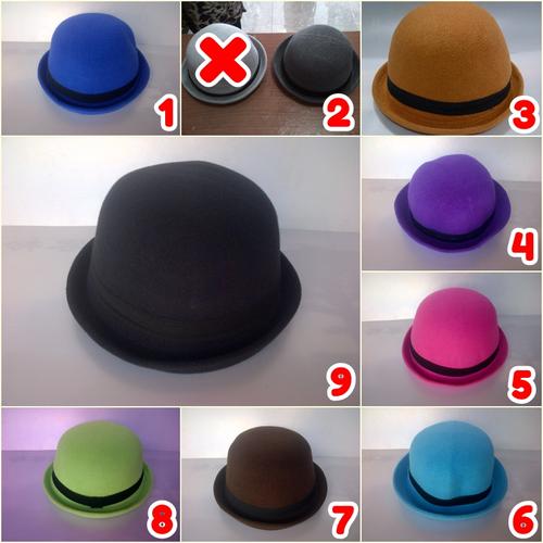 Jual Topi Chaplin | Bowler Hat | Warna 