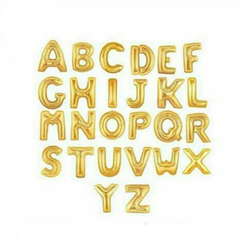 Foto Produk Balon Foil Huruf A-Z dan Angka 0-9 warna Gold dari Balonku Shop
