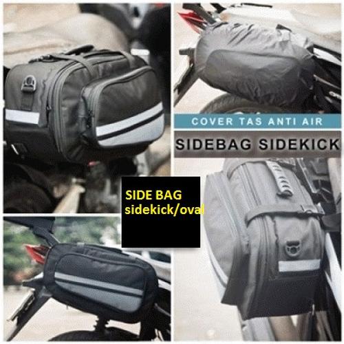 Foto Produk Side Bag Oval / Sidebag motor / tas samping motor - HITAM - ABU ABU dari herman-shop