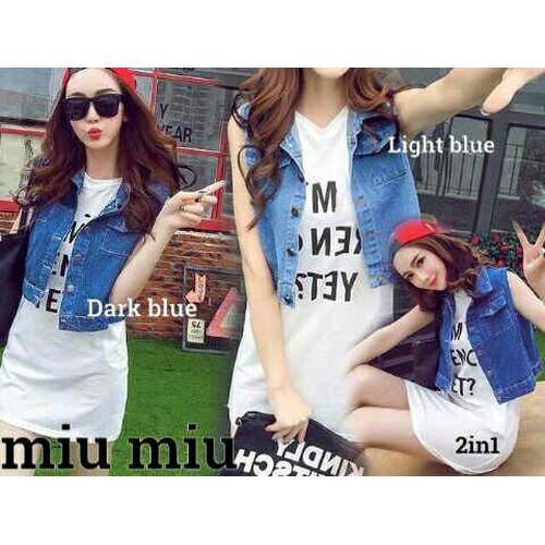 Jual DRESS MIU MIU 2in1 - Kab 