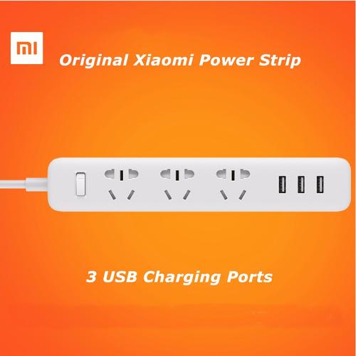 Foto Produk Stop kontak / Colokan Listrik Xiaomi Mi Smart power + 3 USB Port 2A - Hitam dari lbagstore