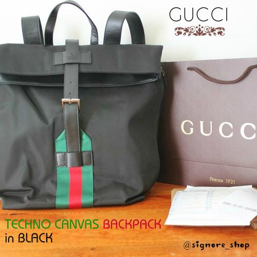 gucci canvas backpack
