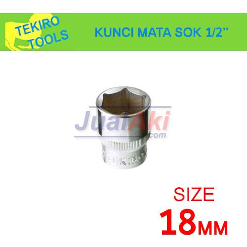 Foto Produk TEKIRO 18mm 1/2" - Mata Kunci Sok (Socket Wrench) dari JualAki