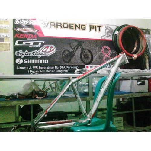 Gambar Frame (Rangka Sepeda) CUBE Merah Silver dari Toko Sepeda - Waroengpit Kab. Sleman Tokopedia