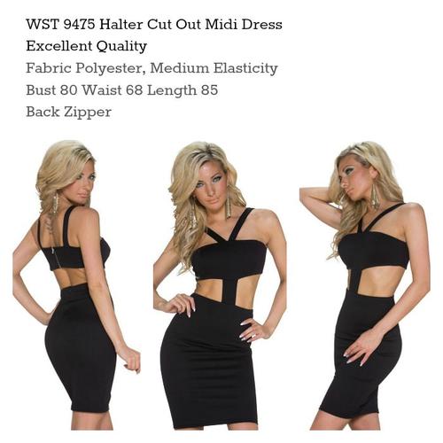 Jual WST 9475 Halter Cut Out Midi Dress 