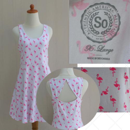 Foto Produk Dress motif flaminggo || original branded dari toko super murah