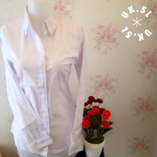 Foto Produk kemeja putih polos risu wanita kantor Jumbo 5L dari Orlenachang