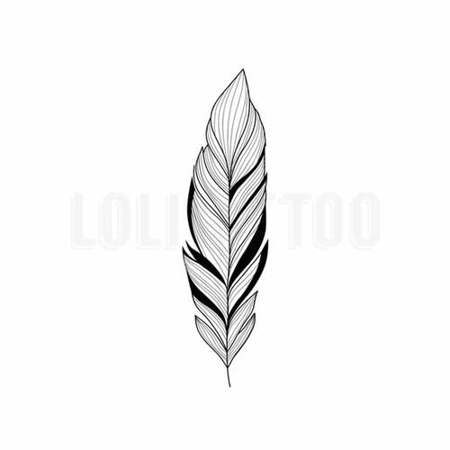 Foto Produk Lolitattoo Temporary Tattoo Simple Feather dari Lolitattoo Shop