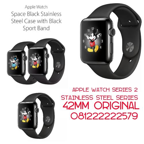Foto Produk Apple Watch 2 42mm Black Original Stainless Steel JKT COD dari JUALGADGETS