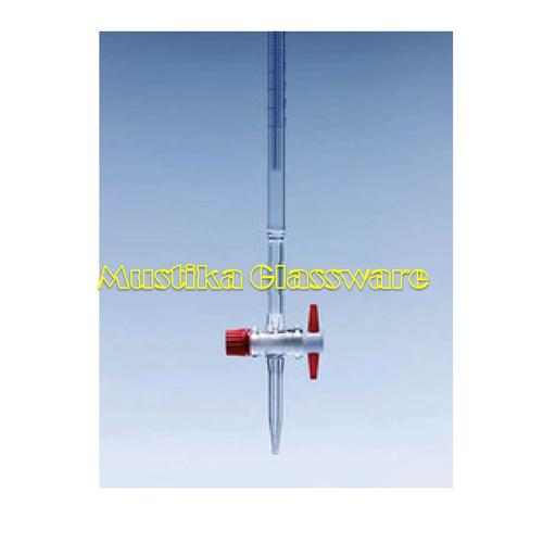 Jual Buret/ Burette clear Cap. 50 ml, PTFE Key, PYREX/ IWAKI Kab