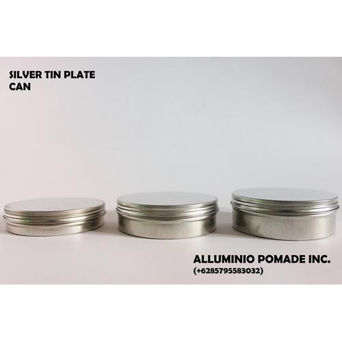Foto Produk Kaleng Pomade Silver (Silver Tin Plate Pomade) dari Alluminio Pomade Inc.