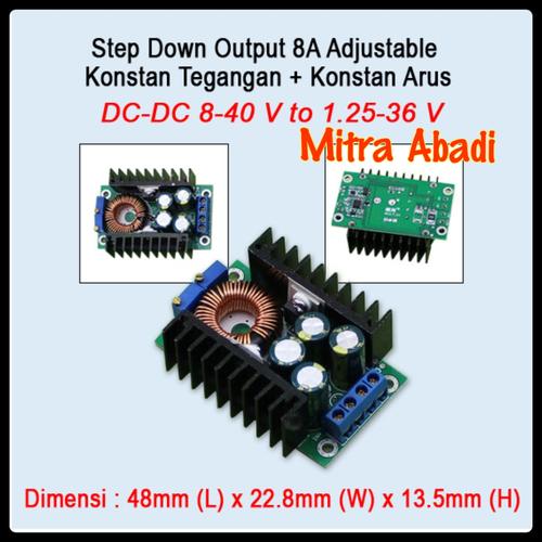 Foto Produk Step DOWN 8A 1,25-36V DC-DC Konstan Volt + Konstan Arus dari Toko Mitra Abadi