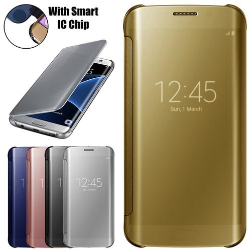 Foto Produk Mirror Cover Flip Case For Samsung S7 Edge/S7Edge Casing Autolock*LIKE dari BestACC Shop