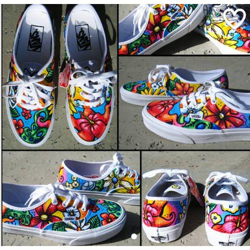 Jual sepatu vans lukis custom - Kota 