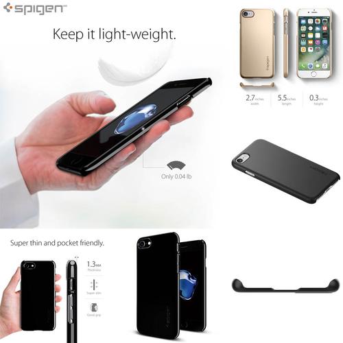 Foto Produk iPhone 7 Spigen Thin Fit Case casing cover bumper armor kesing keren dari Forsakey Gadget Acc