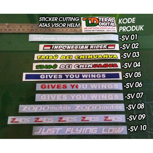 Foto Produk Cutting Sticker untuk atas visor helm dari Teras Digital