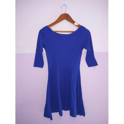 Jual Blue Skater Dress - Jakarta 