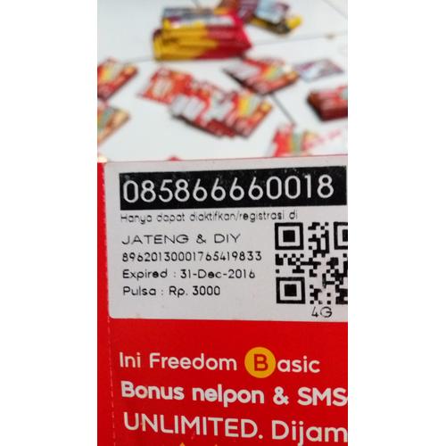 Gambar Indosat Im3 Ooredoo Freedom Basic Nomor Unik 085866660018 dari Kenzie Komunika Kota Bandung Tokopedia