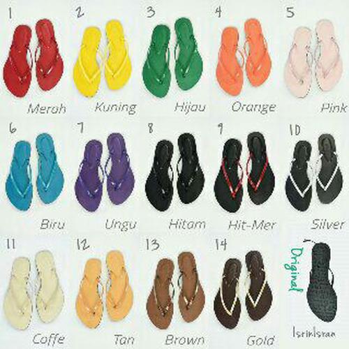 Foto Produk sendal jepit isrin isran >>rainbow - Hitam, 36 dari febry-shop