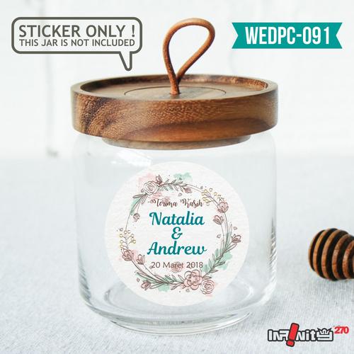 Foto Produk label sticker souvenir pernikahan wedding kebaya pengantin WEDPC091 dari Infinity270