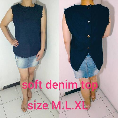 Jual soft denim top - Kota Malang 