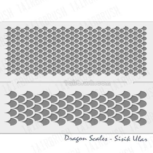Jual Stencil motif sisik ular - Cetakan gambar - Stempel - Kota ...