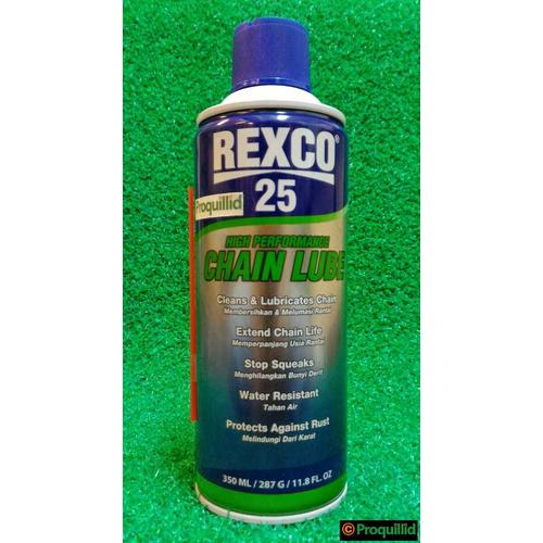 Foto Produk REXCO 25 CHAIN LUBE 350 ML PELUMAS RANTAI SEPEDA MOTOR CHAINLUBE 350ML dari Proquillid