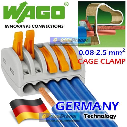 Foto Produk WAGO Connector 5 Wire 222-415 Compact Terminal Block Lever Cage Clamp dari VISITEK