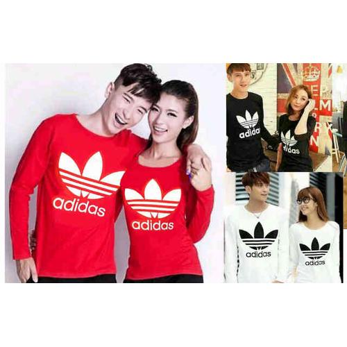 Foto Produk ZO CP ADIDAS 2 PANJANG COUPLE KAOS PASANGAN KAOS ATASAN KATUN KOMBAT dari ELIZABETH GROSIR