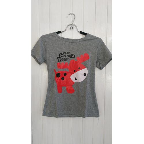 Jual Kaos Cow tee grey/Supplier tangan 