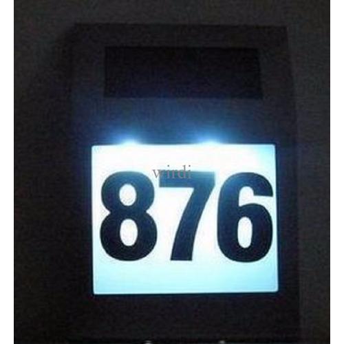 Foto Produk Lampu nomor / nomer / no rumah 2 LED RUKO RUKAN KANTOR solar power dari wirdi