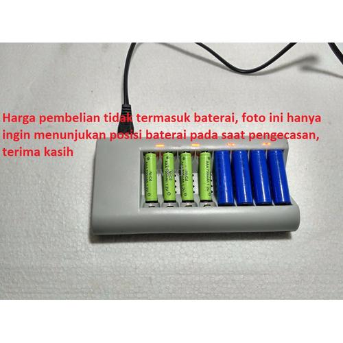 Foto Produk Charger rechargeable 8 in 1 cas pengecas baterai AA/AAA/NI-CD/NI-MH dari wirdi
