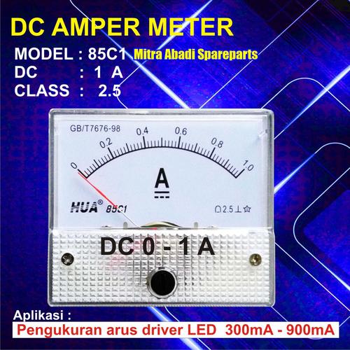 Gambar Amperemeter Analog DC 1A / 1 Ampere / 1000 mA dari Mitra Abadi Spareparts undefined Tokopedia