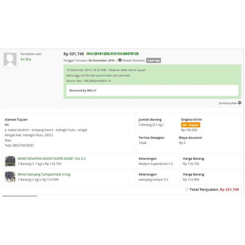 Gambar Pelangan Nakal/Blacklist dari Madju Jaya Store Kab. Nagan Raya Tokopedia