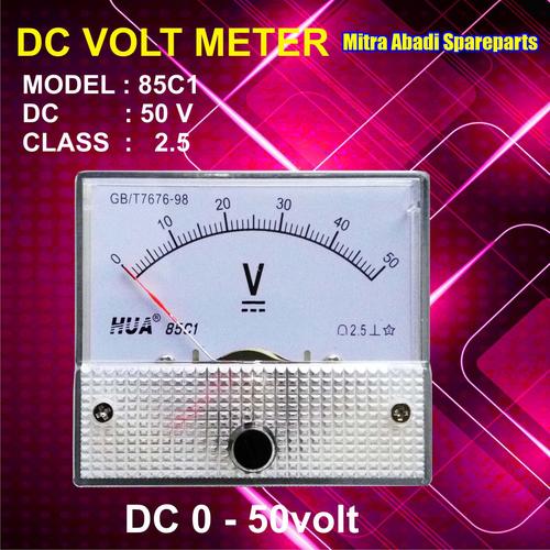 Foto Produk Voltmeter DC Analog 0V-50V / 0-50 Volt dari Mitra Abadi Spareparts