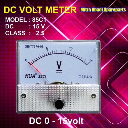 Gambar Voltmeter DC Analog 0V-15V / 0-15 Volt dari Mitra Abadi Spareparts undefined Tokopedia