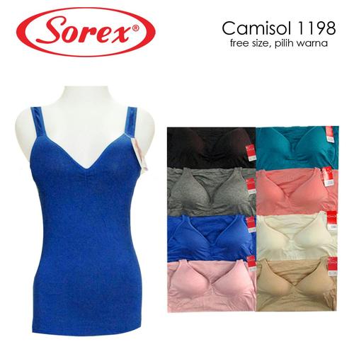 Foto Produk Tanktop / Singlet Wanita dengan Cup Bra Sorex 1198 - All Size, Tosca dari Aneka Koleksi Pakaian