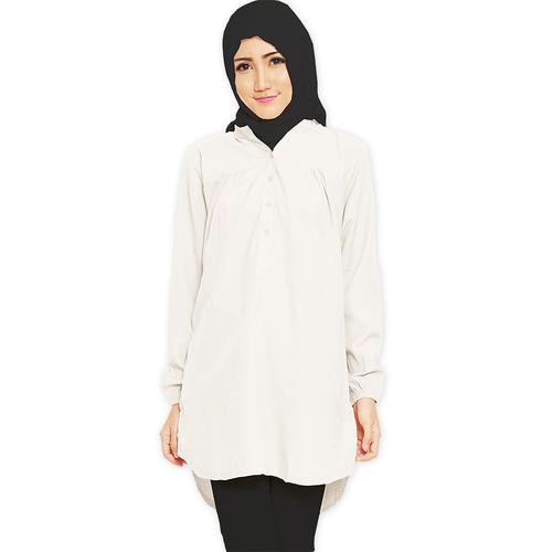 Ameera LongSleeve Tunic Shirt - WHITE 