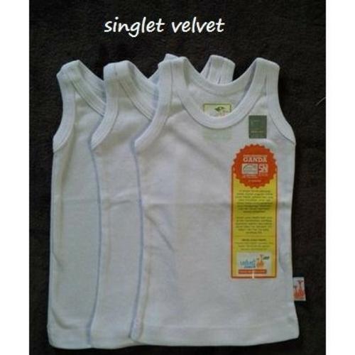 Foto Produk SINGLET BAYI 3 PCS VELVET JUNIOR SIZE SMALL (S) / KAOS DALAM BAYI dari arsyadbabyshop